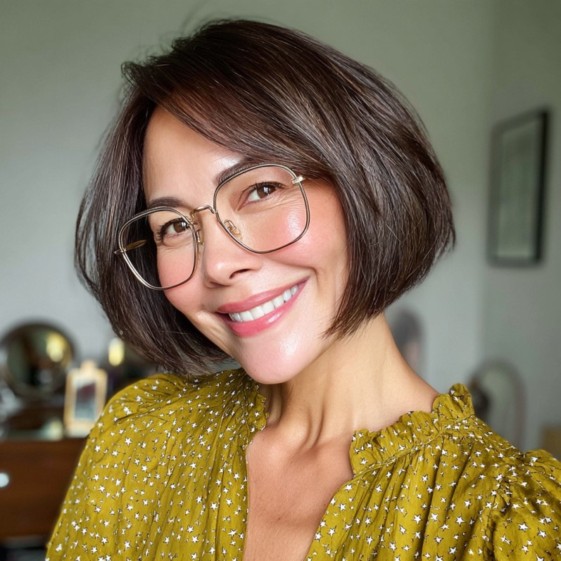 Modern Blunt Cut Bob with Subtle Texture