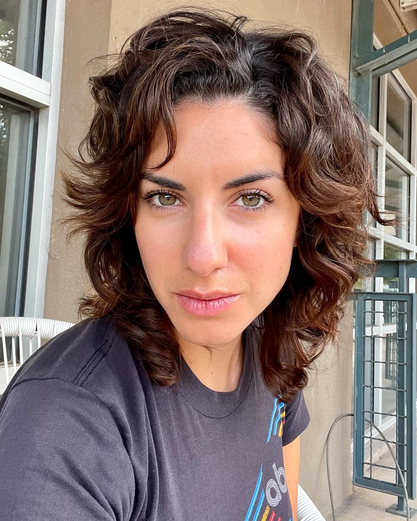 Modern Curly Textured Lob with Soft Layers