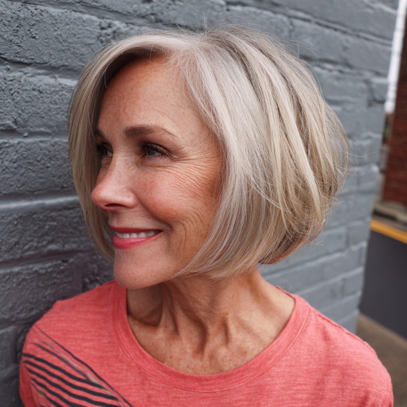 Modern Textured Blonde Bob with Soft Volume