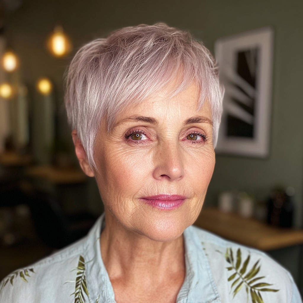 Modern Textured Pixie Cut with Subtle Highlights