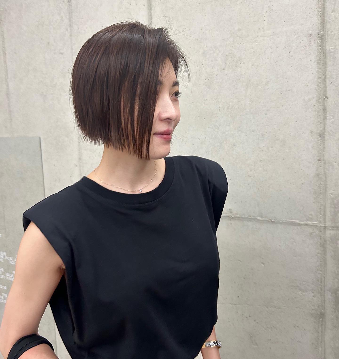 Sleek Asymmetrical Bob with Textured Ends