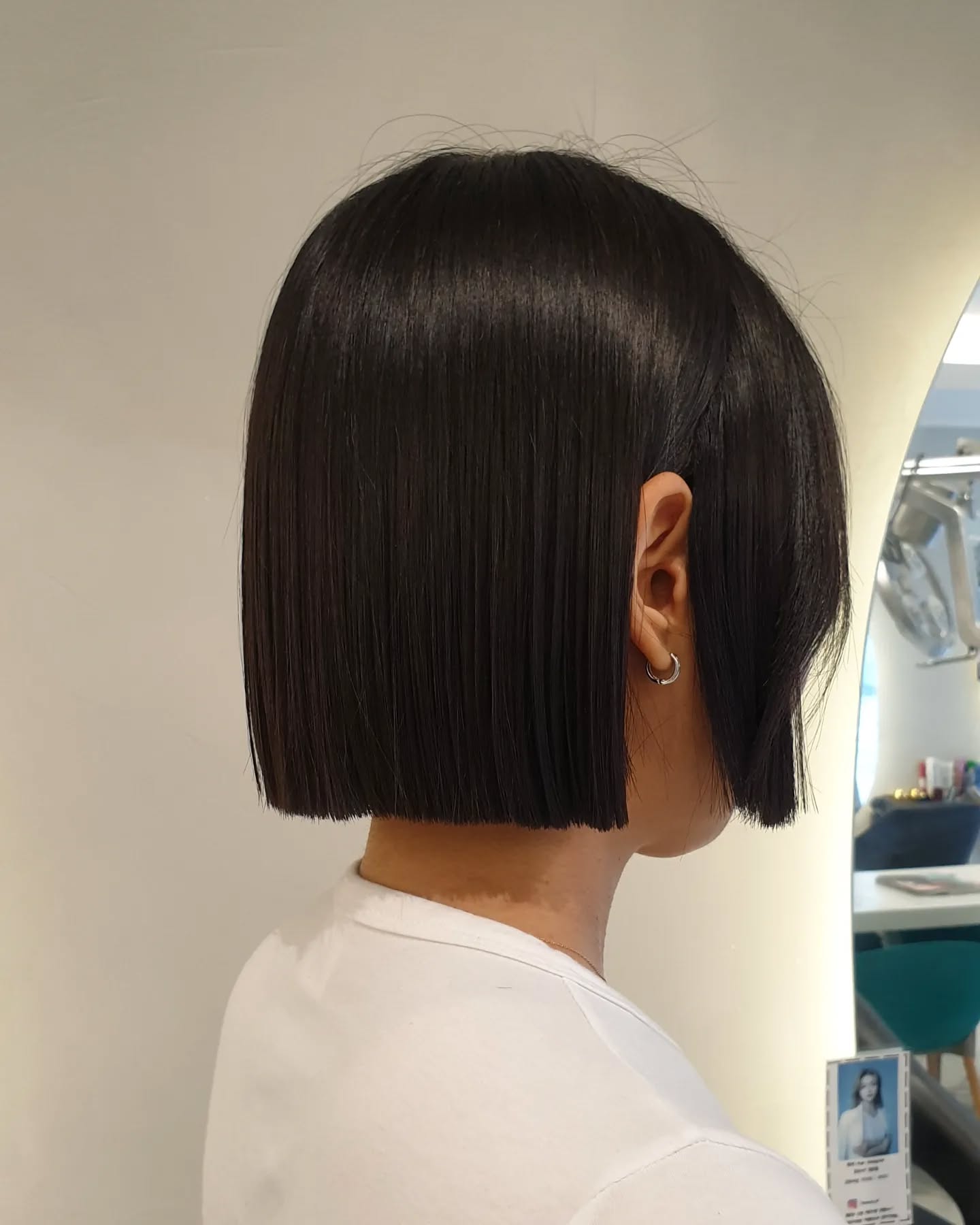 Sleek Blunt Bob with Edgy Textured Ends