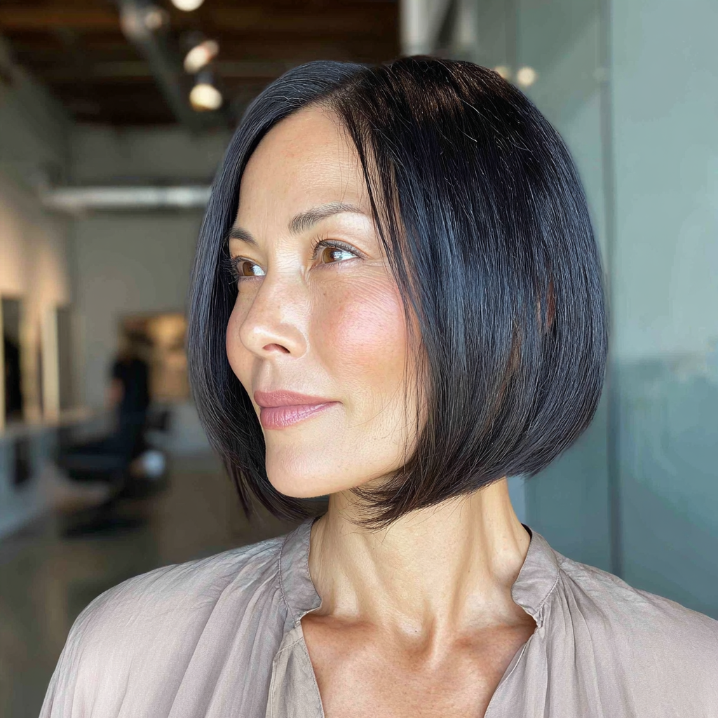 Sleek Jaw-Length Bob with Subtle A-Line Cut