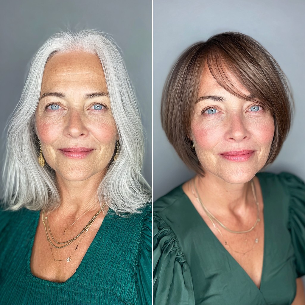 Stylish Brown Blunt Bob with Subtle Layers