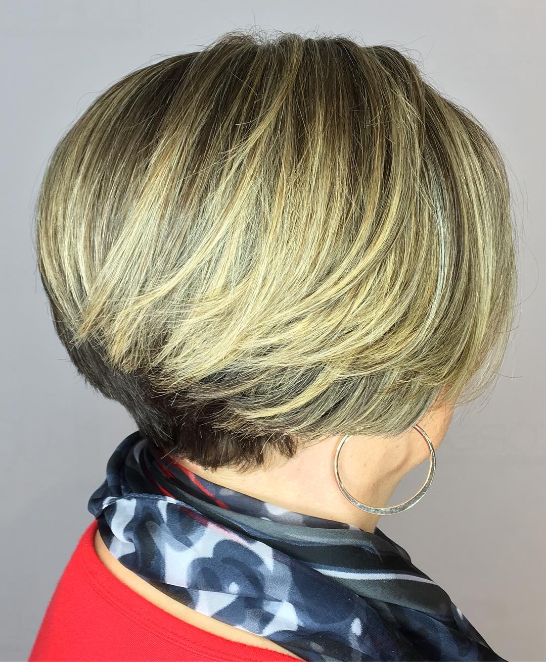 Stylish Textured Bob with Subtle Caramel Highlights