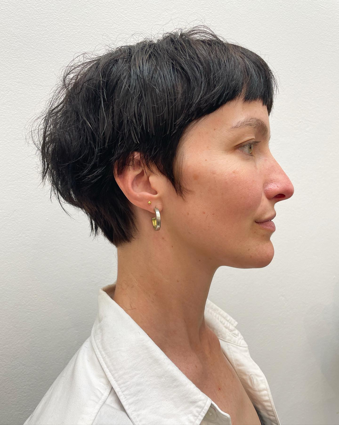 Textured Bixie Cut with Soft Fringe