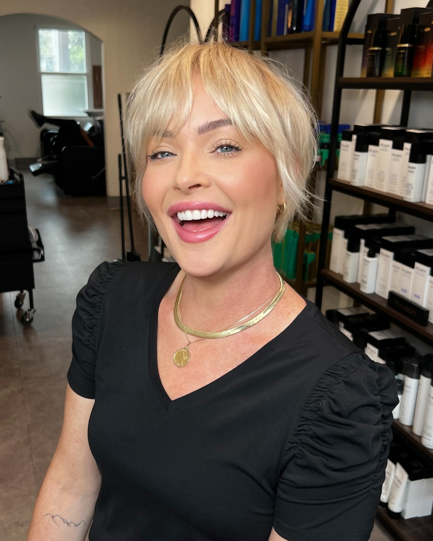 Textured Bixie Cut with Wispy Bangs