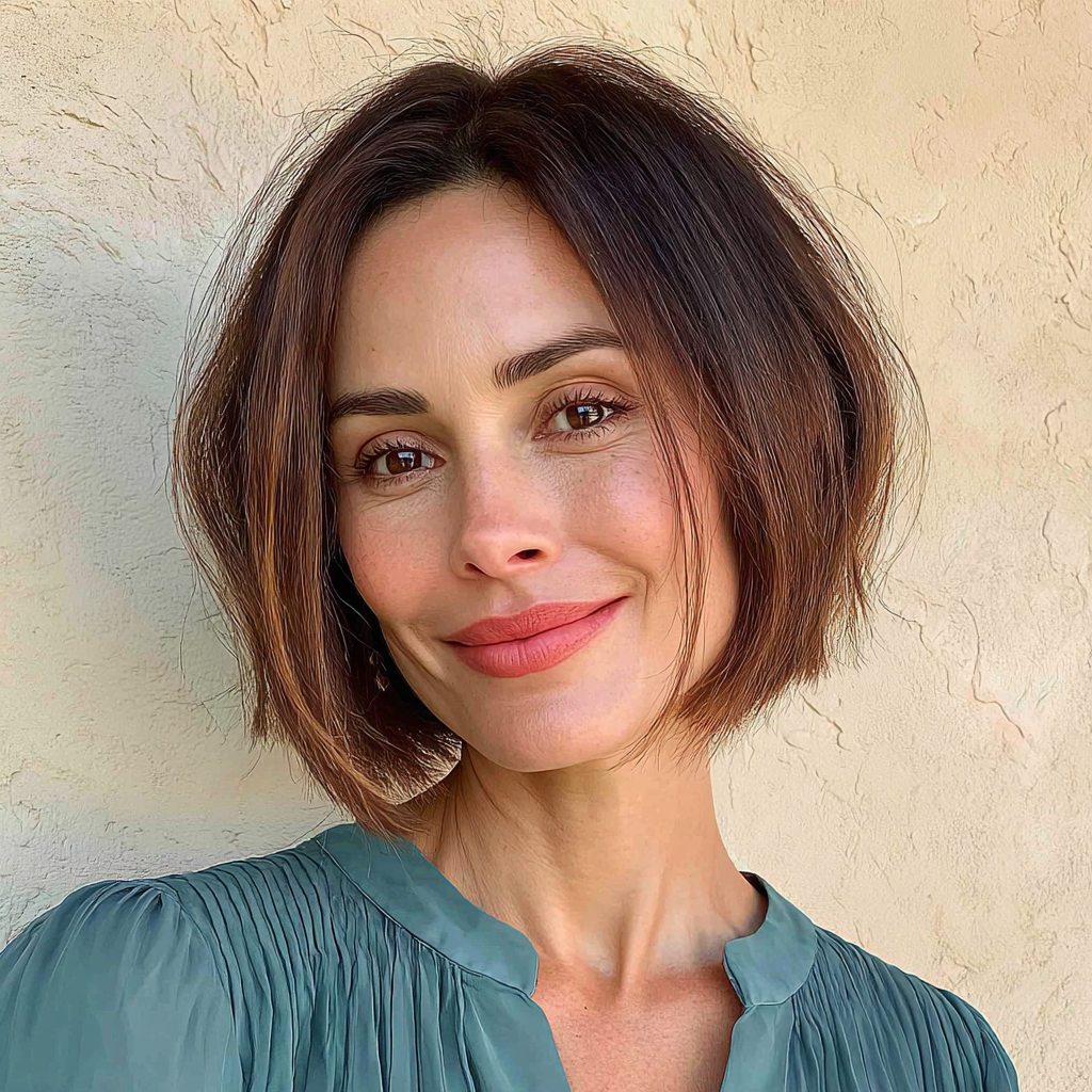 Textured Jaw-Length Bob with Subtle Dimension