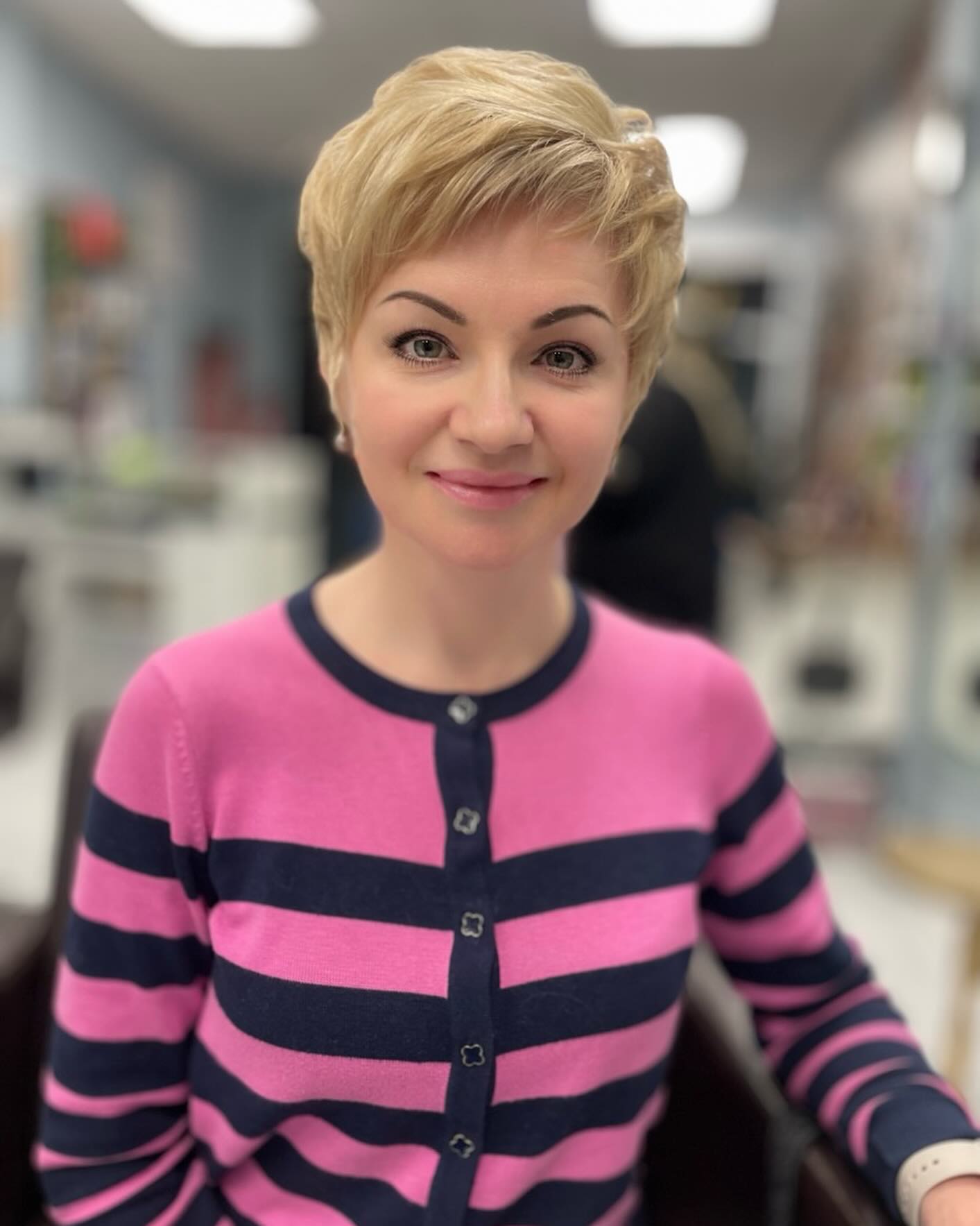 Textured Short Pixie with Soft Volume