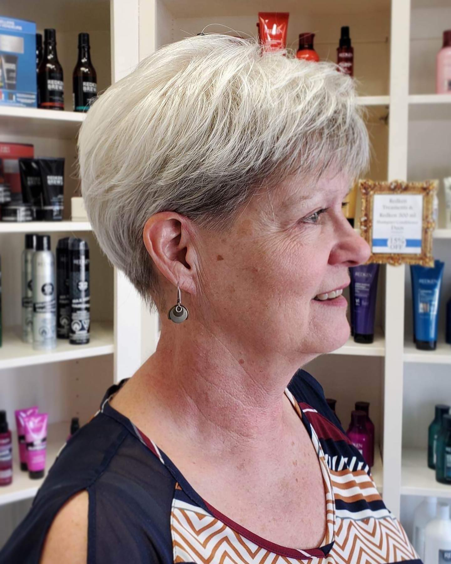 Textured Silver Pixie with Soft Layers