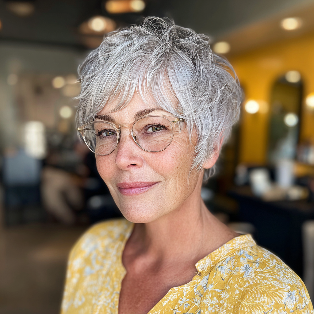 Textured Silver Pixie with Soft Movement