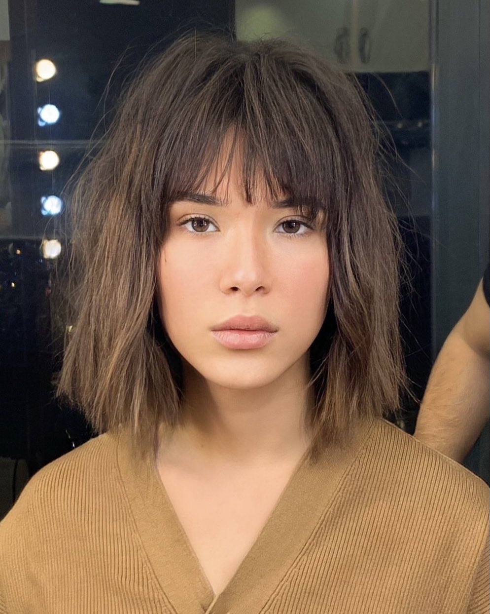 Chic Textured Bob with Soft Bangs