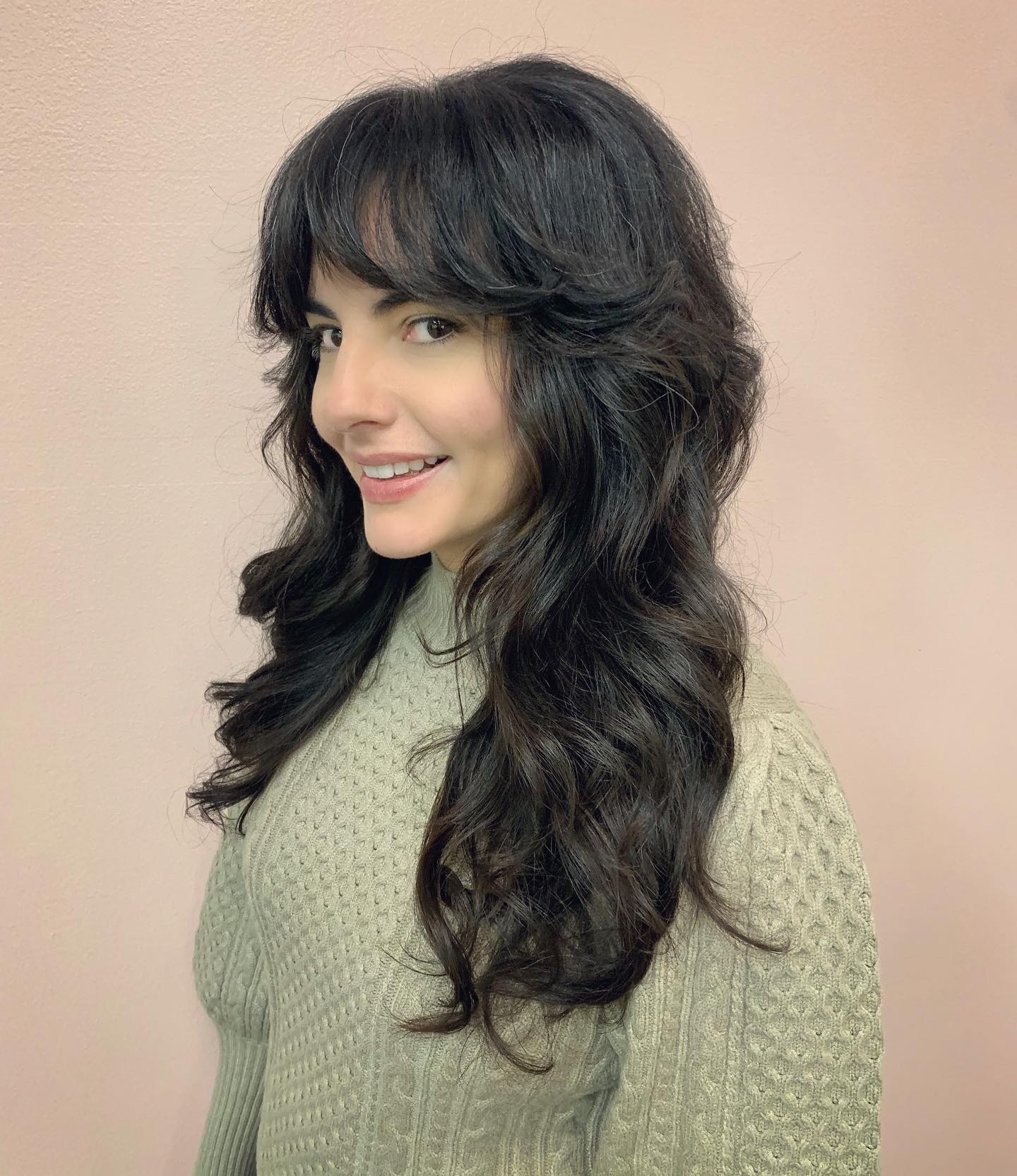 Softly Layered Long Cut with Face-Framing Bangs