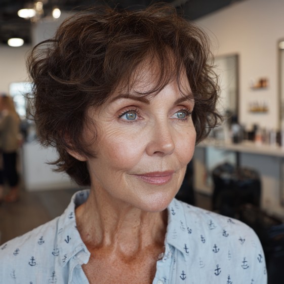 Charming Curly Bob with Soft Layers