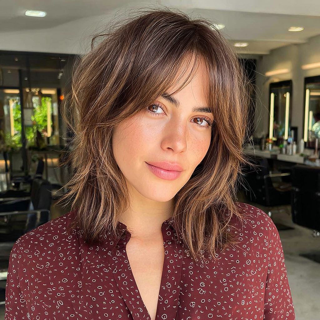 Chic Layered Bob with Soft Bangs