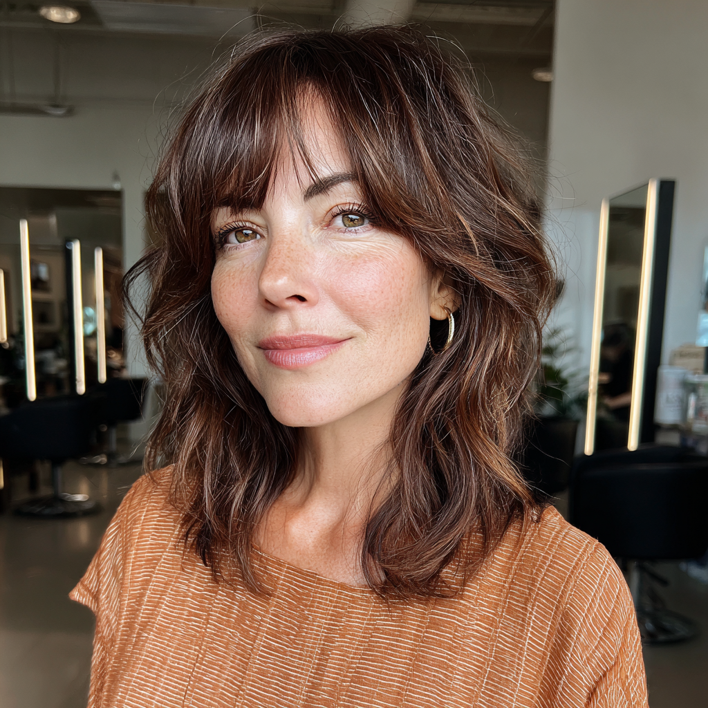 Chic Layered Bob with Subtle Highlights