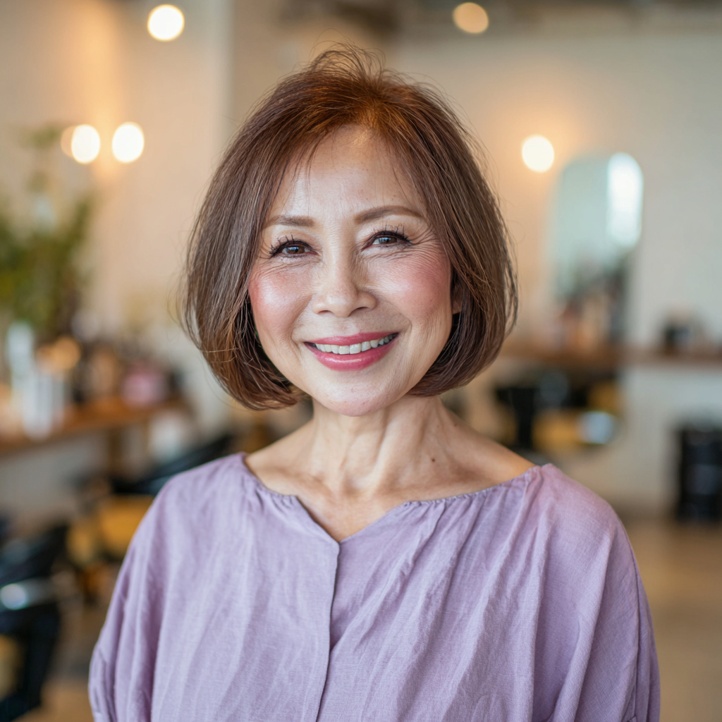 Chic One-Length Short Bob with Soft Textured Ends