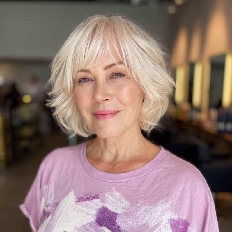 Chic Soft Feathered Bob with Subtle Textures