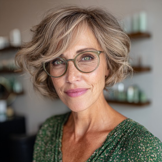 Chic Soft Textured Bob with Gentle Waves