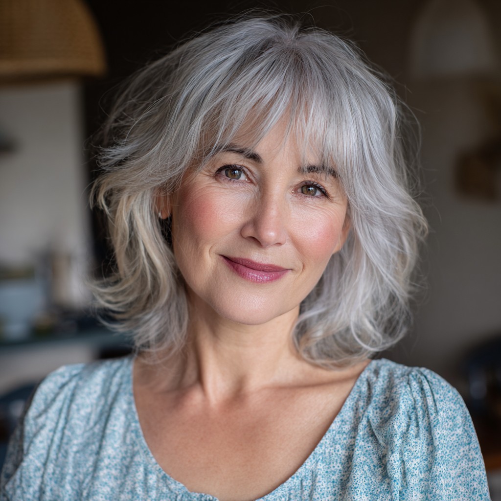 Chic Soft Textured Cut with Light Bangs