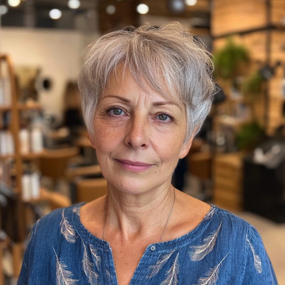 Chic Softly Textured Pixie Cut