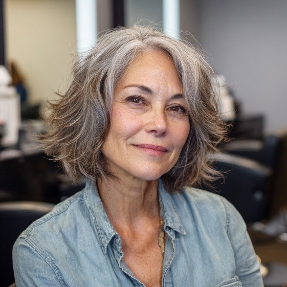 Chic Softly Textured Shaggy Bob