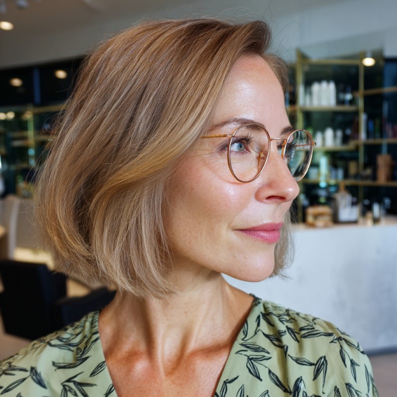 Chic Textured Blunt Bob with Soft Movement