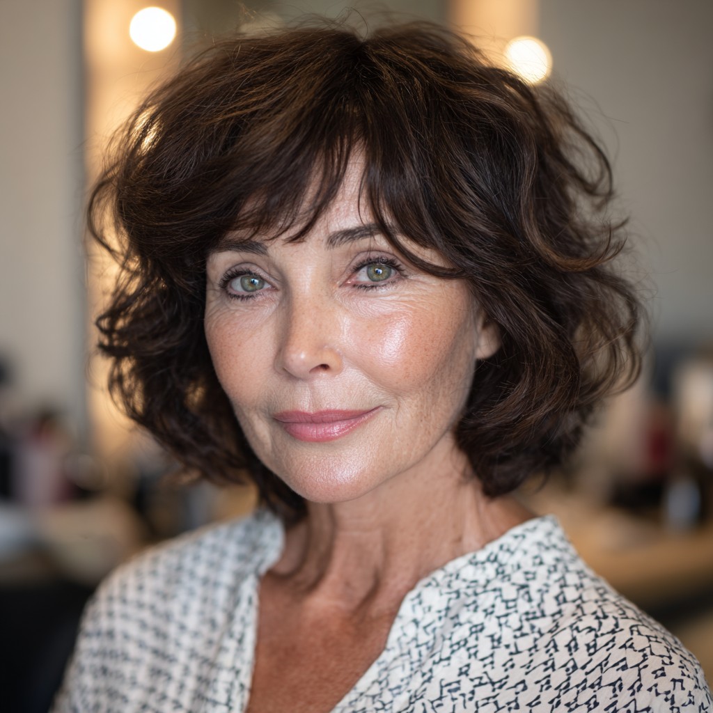 Chic Textured Bob with Effortless Curls