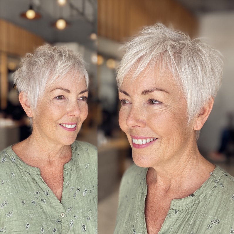 Chic Textured Razor Pixie Cut with Subtle Layers