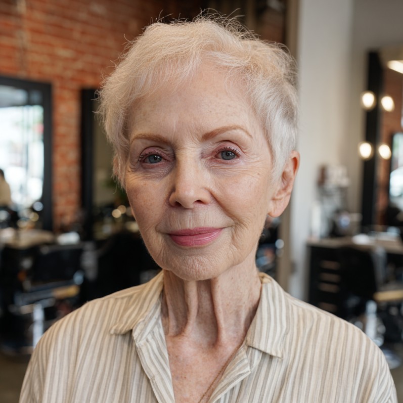 Chic Textured Razor Pixie with Soft Movement