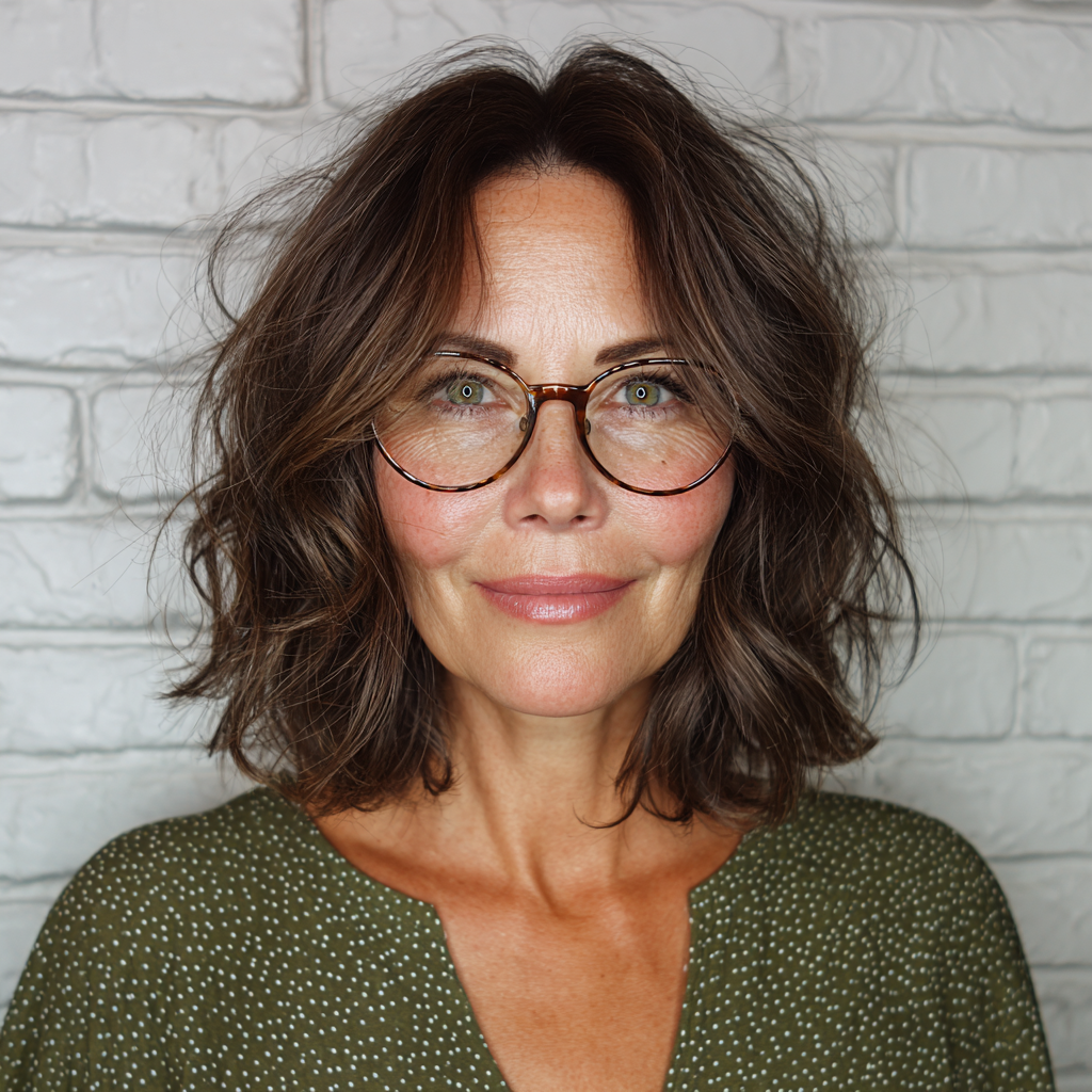 Chic Wavy Bob with Soft Face-Framing Layers