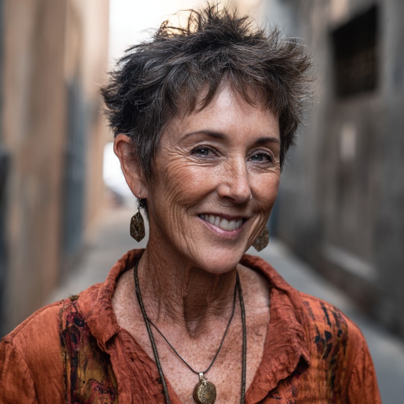 Choppy Textured Razor Pixie Cut for Women Over 70