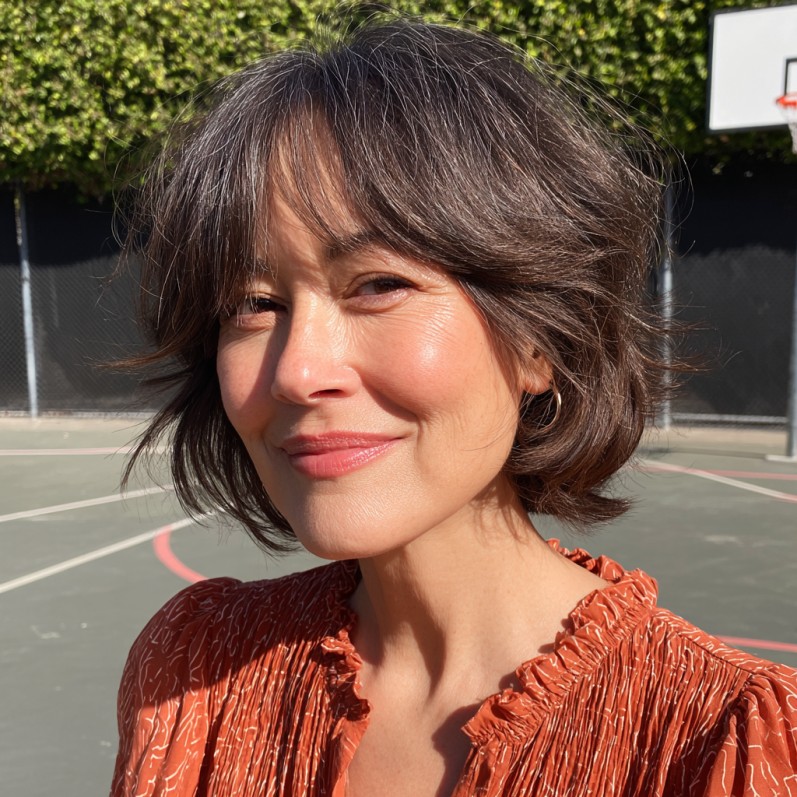Effortlessly Chic Feathered Bob with Soft Layers