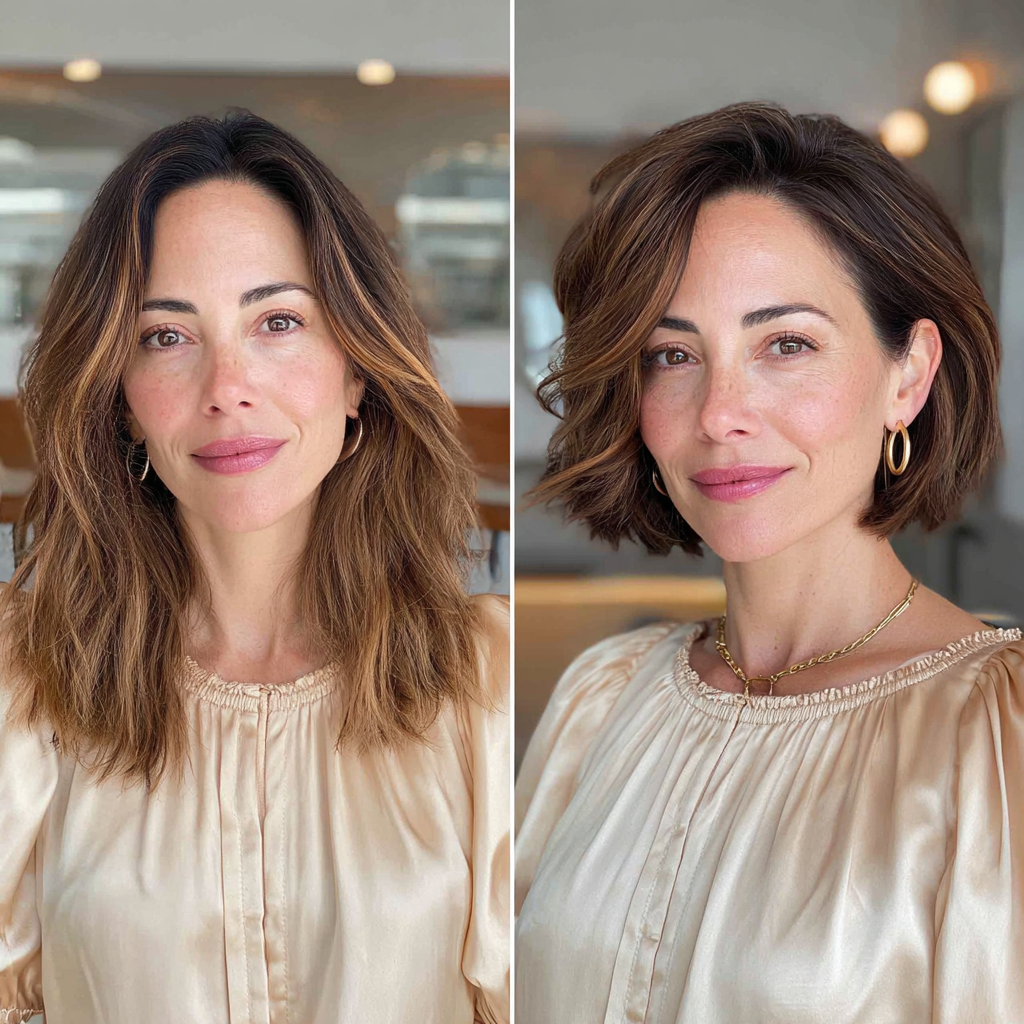 Effortlessly Chic Textured Bob with Soft Waves