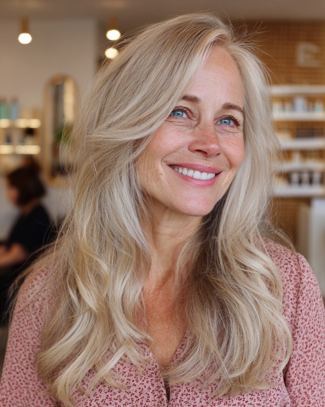 Effortlessly Elegant Long Layers with Subtle Waves