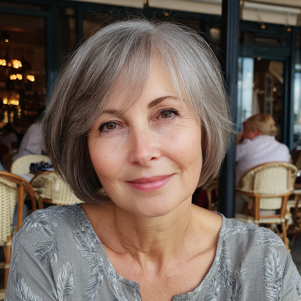 Elegant One-Length Bob with Subtle Volume