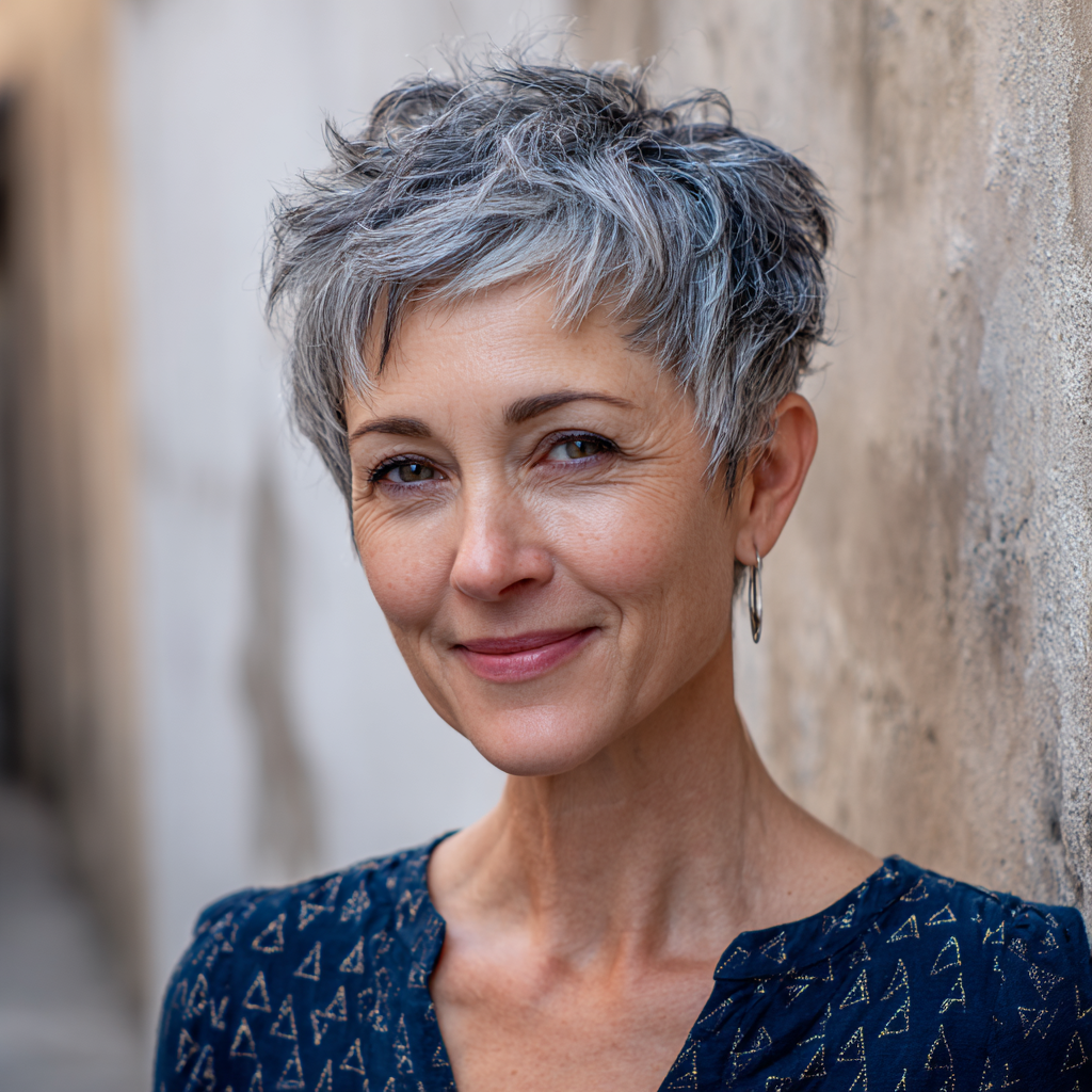 Elegant Short Textured Pixie with Soft Layers