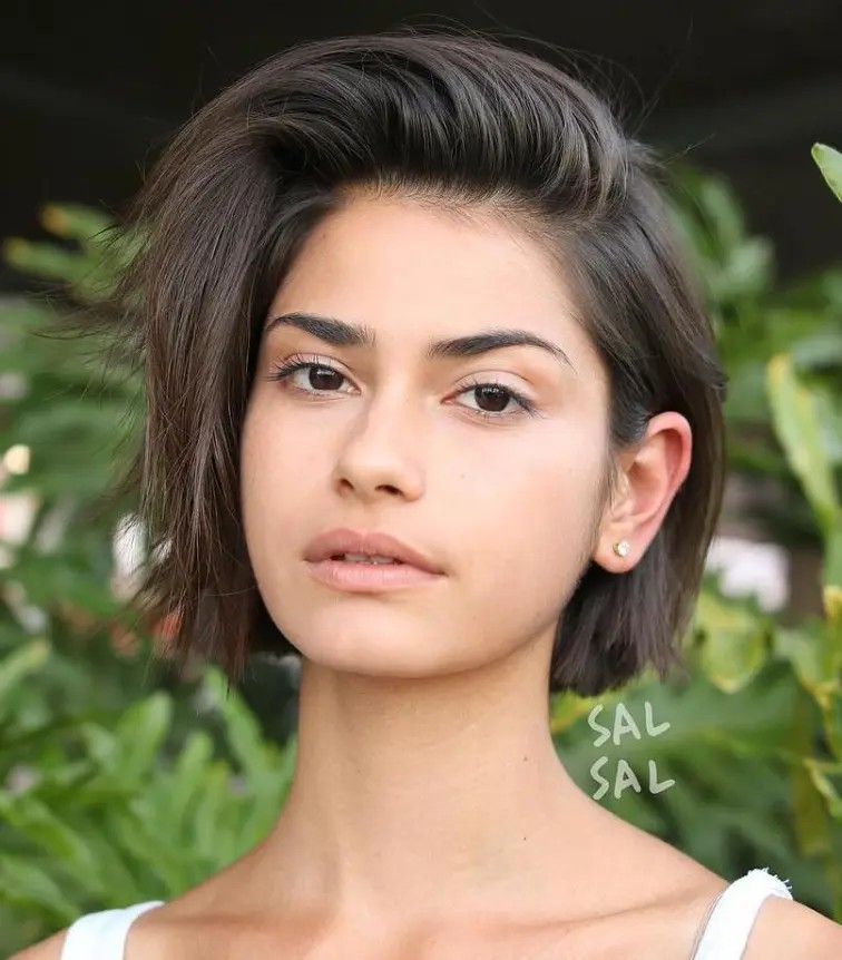 Modern Textured Bob with Side-Swept Layers
