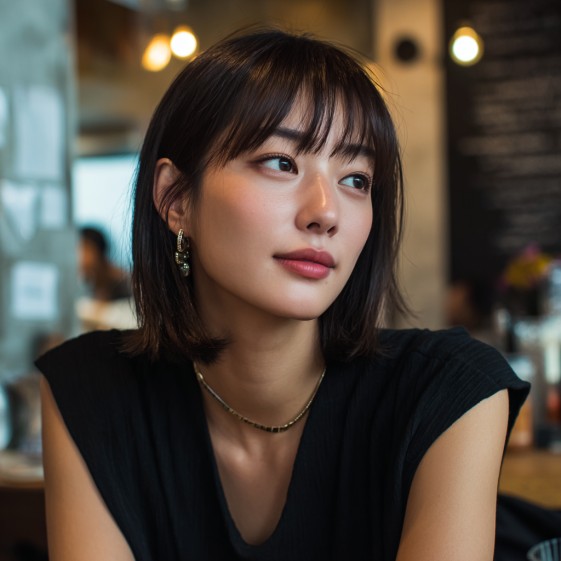 Modern Textured Bob with Subtle Fringe