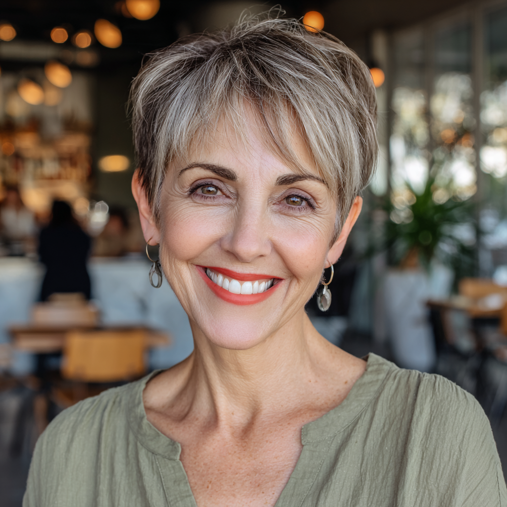 Modern Textured Pixie with Subtle Highlights