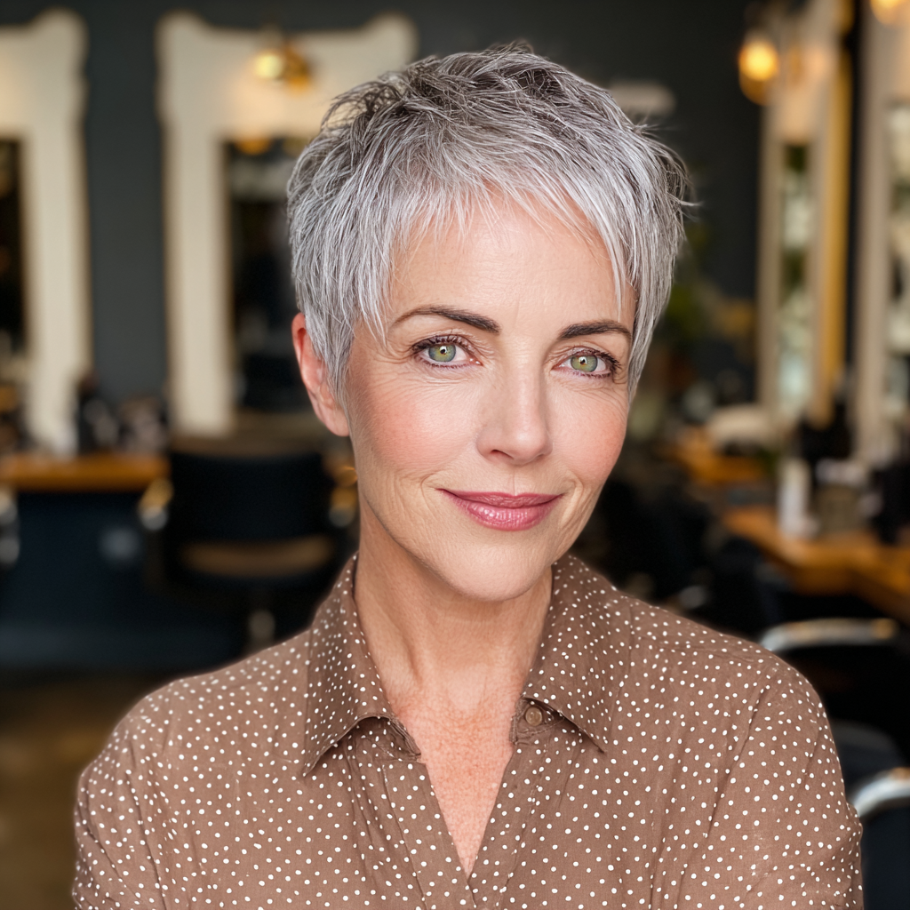 modern textured pixie with subtle volume