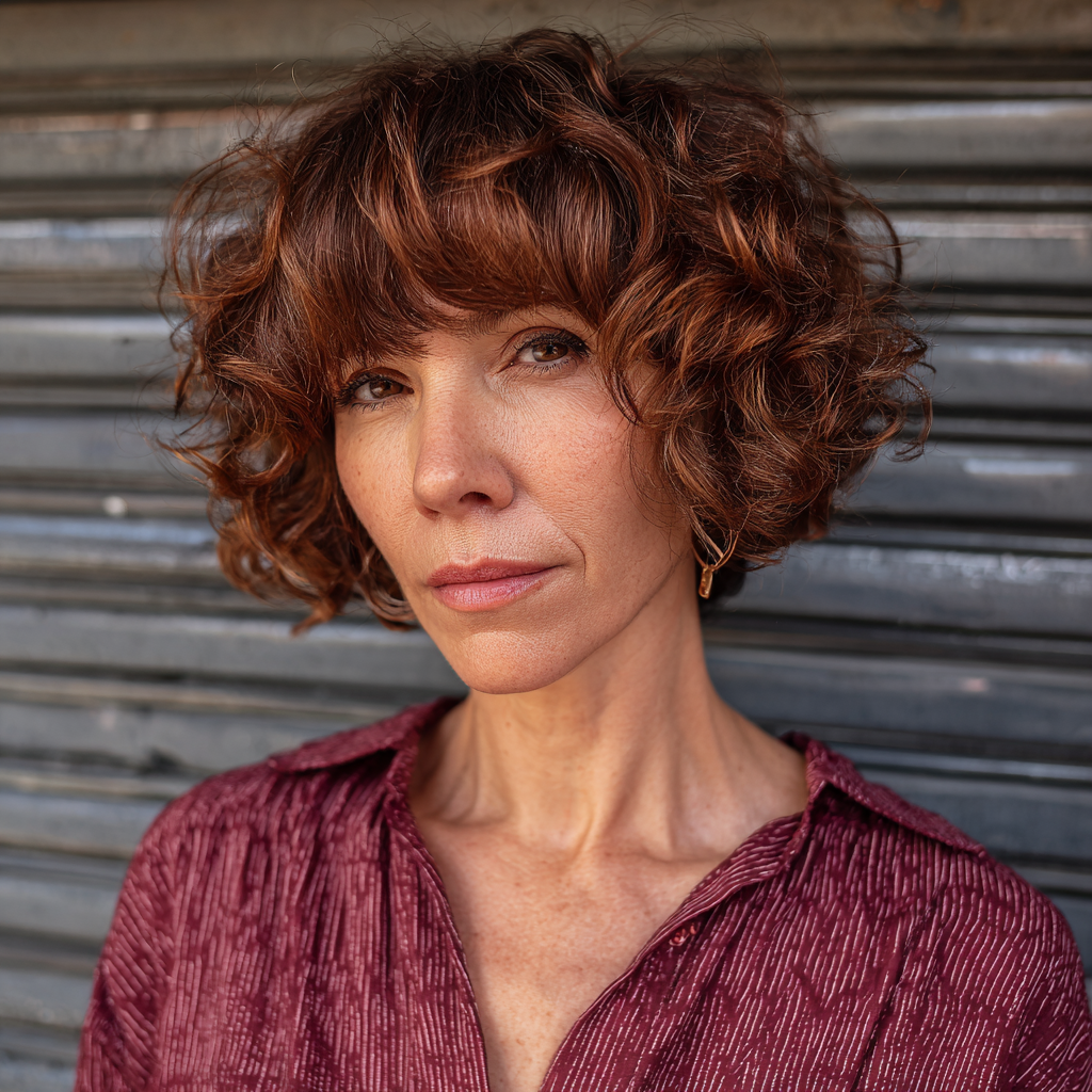 Playful Curly Bob with Defined Texture