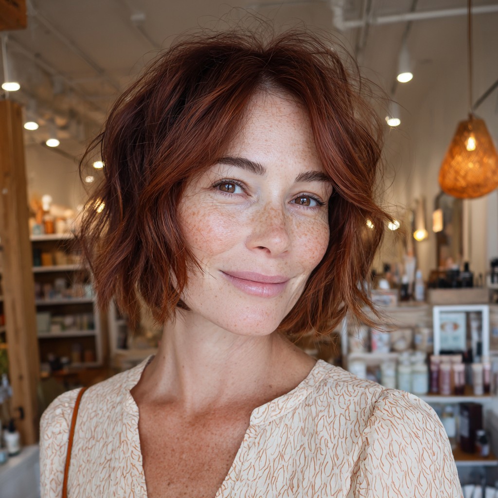 Playful Frayed Bob with Subtle Texture