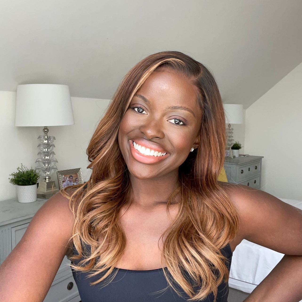 Radiant Long Layers with Subtle Caramel Highlights