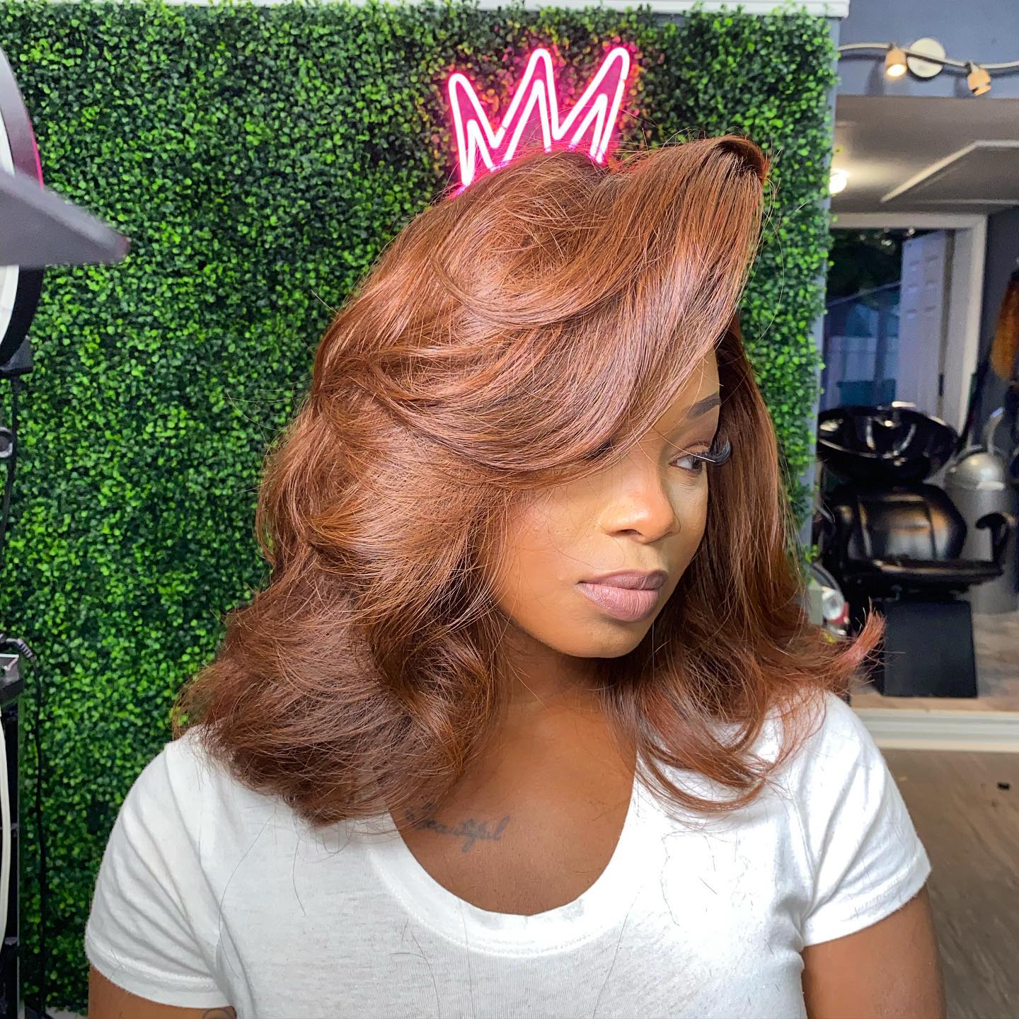 Radiant Voluminous Layers with Rich Copper Highlights