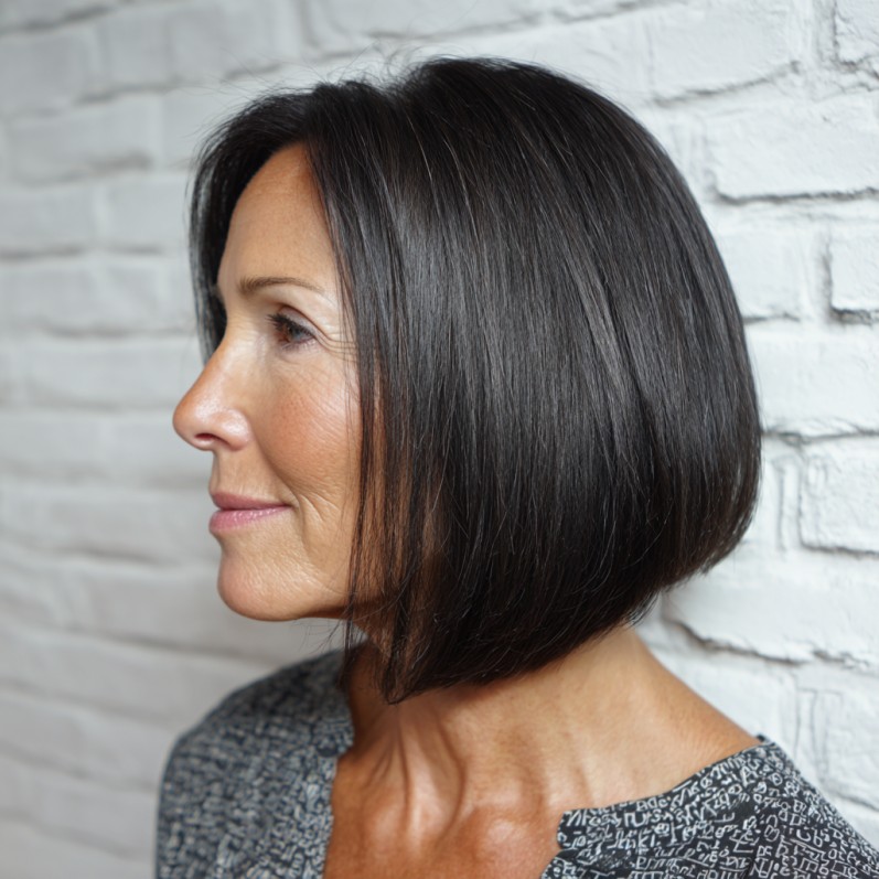 Sleek Angular Bob with Subtle Texture