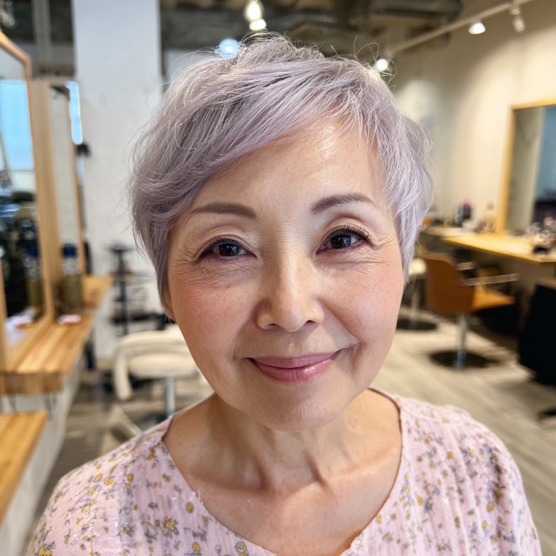 Soft Lavender Razor Pixie Cut with Textured Layers
