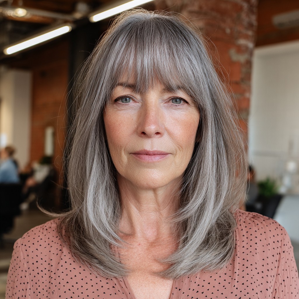 Soft Layered Cut with Effortless Bangs