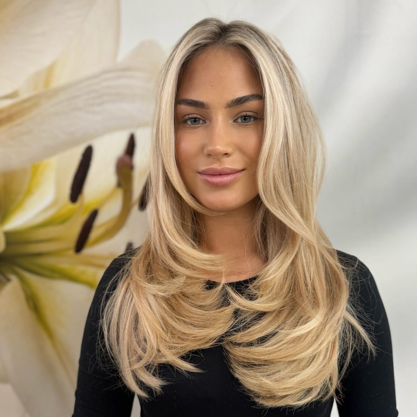 Softly Layered Long Cut with Subtle Highlights