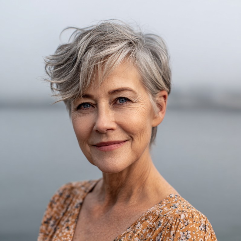 Softly Textured Razor Pixie with Lifted Layers
